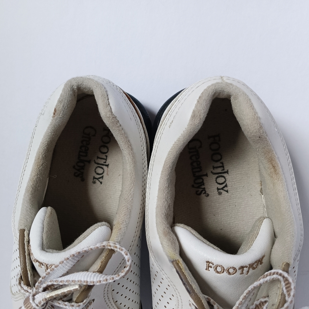 🖤 FootJoy Womens Golf Shoes Spikes White 7 GreenJoys Cleats Athletic Outdoor - Picture 9 of 12